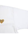 Men s Heart Logo Short Sleeve T Shirt AZ P1T216 051 WHITE - COMME DES GARCONS - BALAAN 4