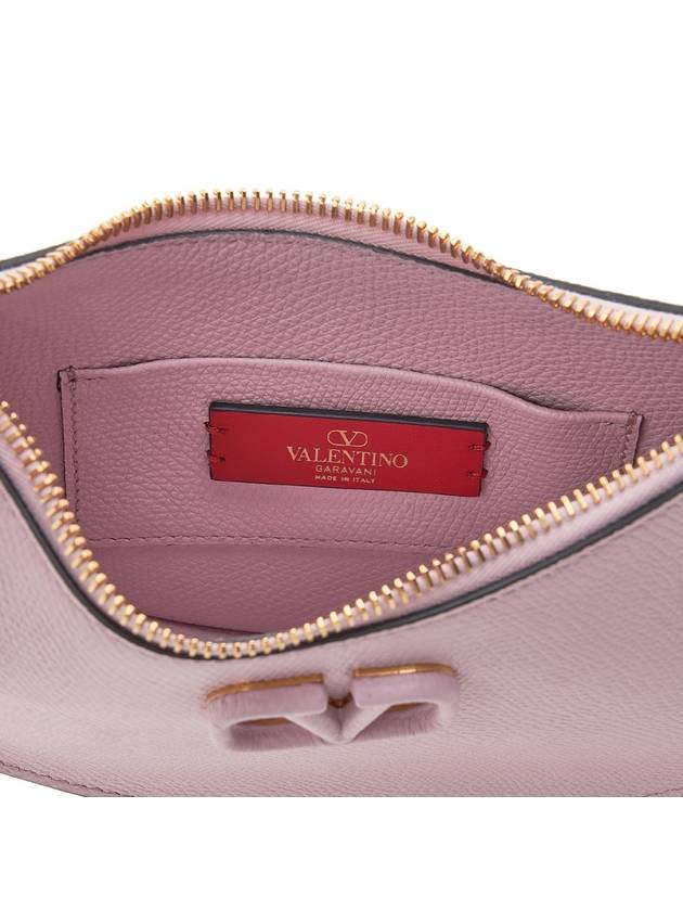 V Logo Classic Leather Chain Shoulder Bag Pink - VALENTINO - BALAAN 10