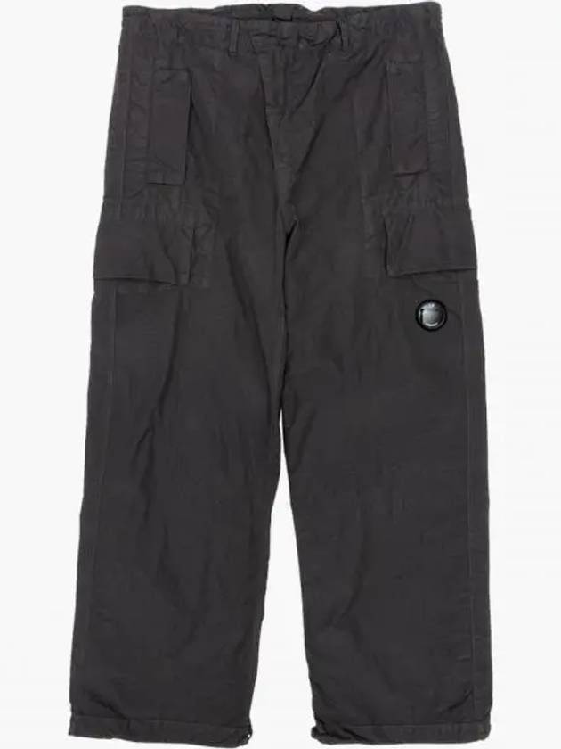 Flatt Nylon Oversized Cargo Straight Pants Black - CP COMPANY - BALAAN 2