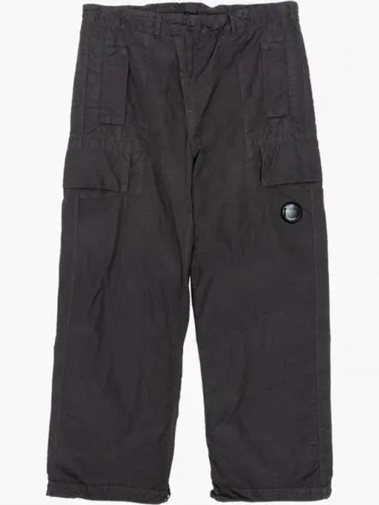 Flatt Nylon Oversized Cargo Straight Pants Black - CP COMPANY - BALAAN 2