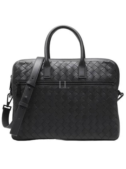 Intrecciato Weave Briefcase Black - BOTTEGA VENETA - BALAAN 2