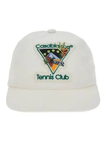 hat tennis club icon embroidery cap white - CASABLANCA - BALAAN 1