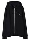 Zebra Logo Cotton Zip Up Hoodie Black - PAUL SMITH - BALAAN 2