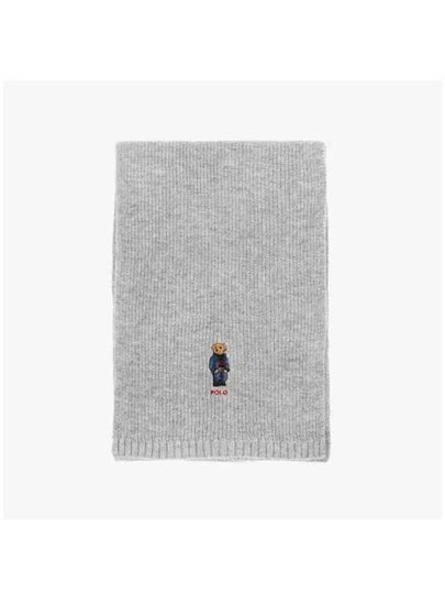 PC1269 032 Solid Denim Bare Knit Muffler - POLO RALPH LAUREN - BALAAN 2