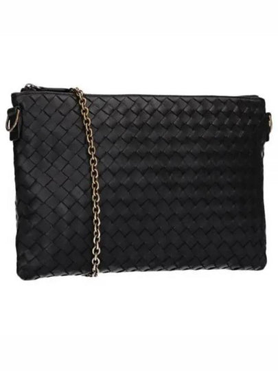 Intrecciato Chain Crossbody Bag Black - BOTTEGA VENETA - BALAAN 2