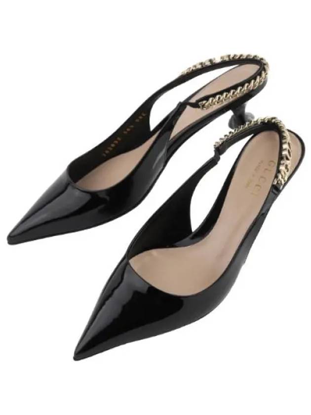 Signoria Slingback Heels Black - GUCCI - BALAAN 2