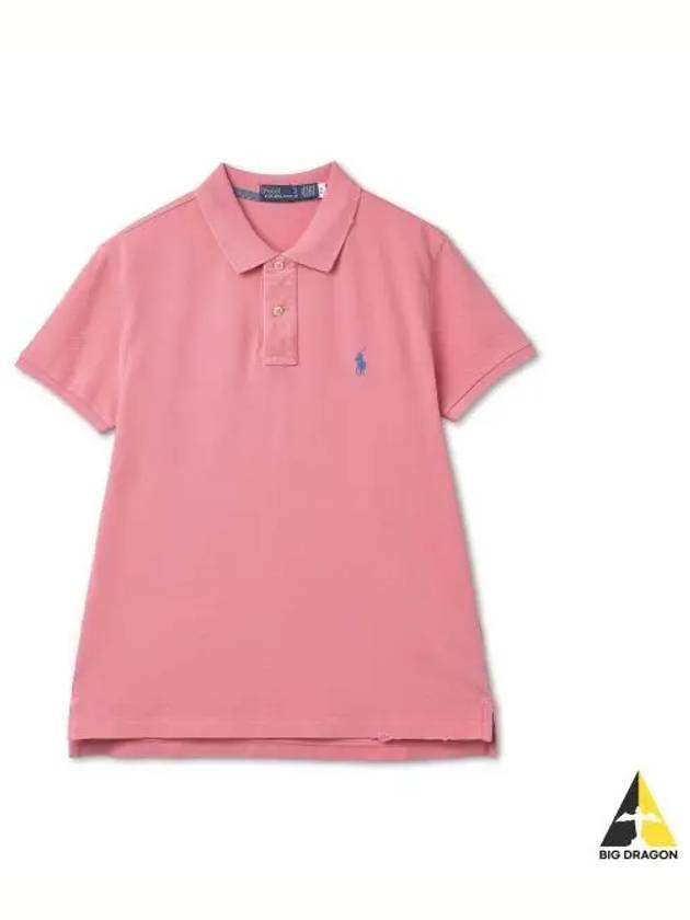 W Classic Fit Mesh Polo Shirt Ribbon Pink - POLO RALPH LAUREN - BALAAN 1