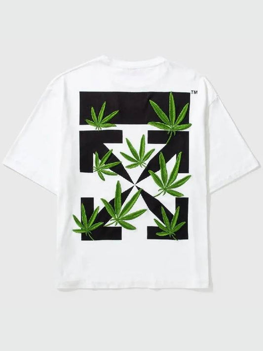 OffWhite WEED With Arrow Skate TShirt White - OFF WHITE - BALAAN 1