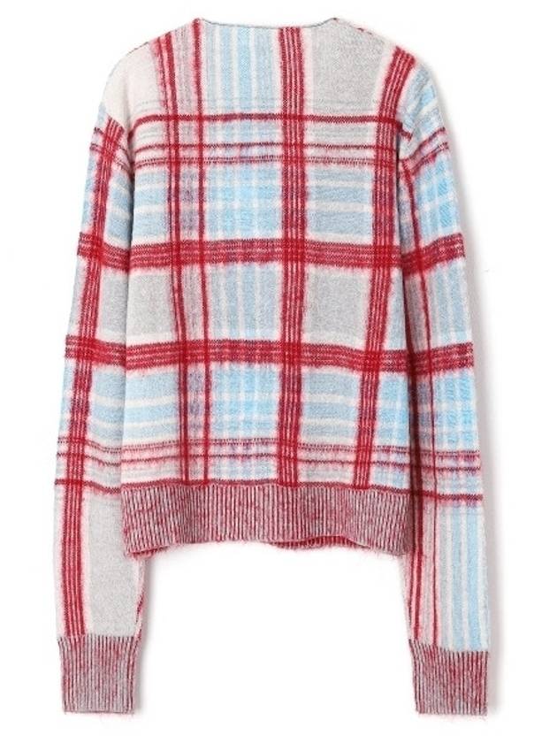 Madras Check Crop Cardigan - VIVIENNE WESTWOOD - BALAAN 3