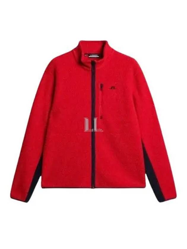 Peter Pile Zip-Up Jacket Barbados Cherry - J.LINDEBERG - BALAAN 2