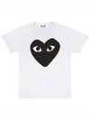 Big Black Heart Short Sleeve T-Shirt White - COMME DES GARCONS PLAY - BALAAN 1