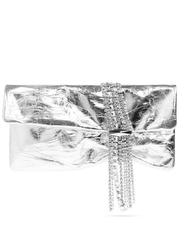 Jimmy Choo Clutch Zandra, Women's, Silver - JIMMY CHOO - BALAAN 1