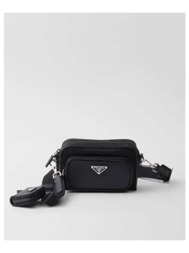 Triangle Logo Re-Nylon Cross Bag Black - PRADA - BALAAN 2