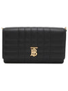 Lola Gold Logo Quilted Mini Cross Bag Black - BURBERRY - BALAAN 2