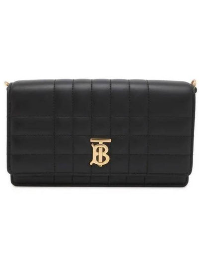 Lola Gold Logo Quilted Mini Cross Bag Black - BURBERRY - BALAAN 2