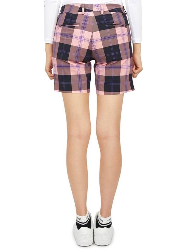 Women's Check Golf Shorts Pink - HYDROGEN - BALAAN 5