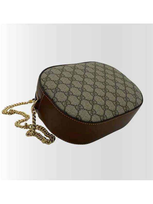 GG Supreme Chain Mini Cross Bag 779784 Brown - GUCCI - BALAAN 4