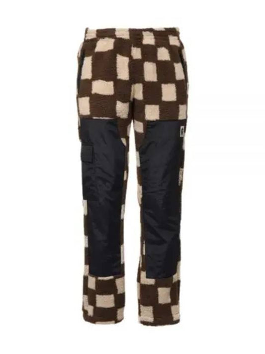 388000127 BROWN Chess Club Jacquard Sherpa Pants - MARKET - BALAAN 1