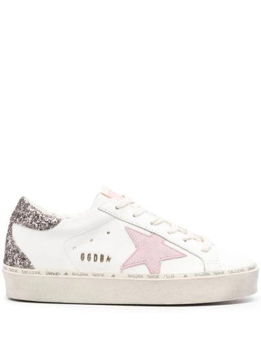 High Pink Star Glitter Low Top Sneakers White - GOLDEN GOOSE - BALAAN 1