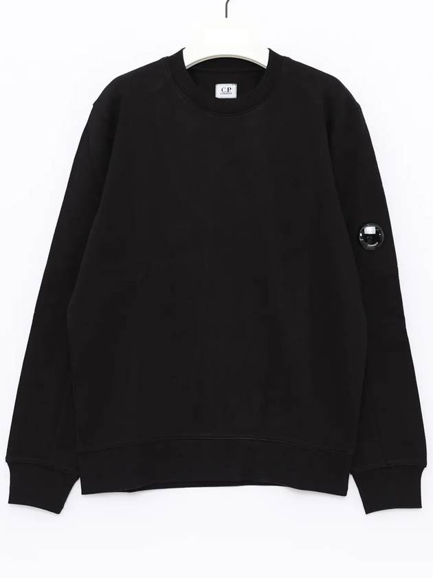 Diagonal Raised Fleece Sweatshirt Black - CP COMPANY - BALAAN 4