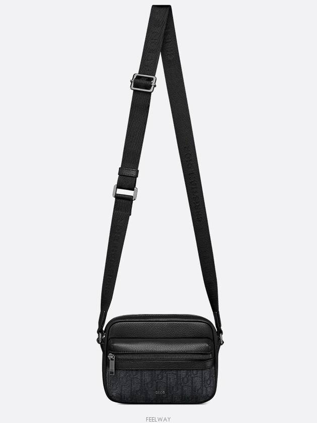 Mini Rider 2 0 Zipper Messenger Bag Black Oblique Jacquard and Grained Calfskin 2ESWS034YKS H03E - DIOR - BALAAN 7