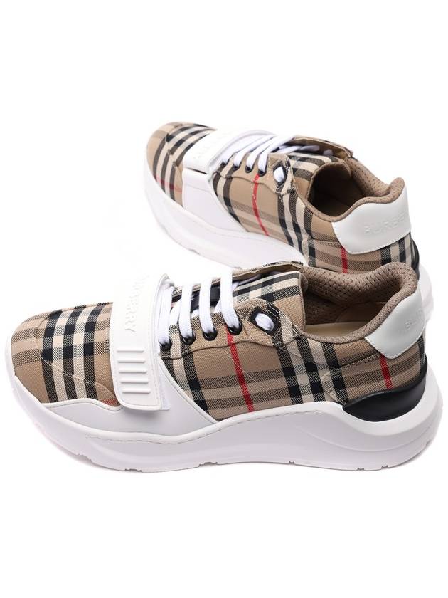 Vintage Check Suede Leather Sneakers Archive Beige - BURBERRY - BALAAN 7