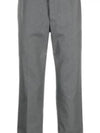 Typewriter Classic Backstrap Straight Pants Grey - THOM BROWNE - BALAAN 2