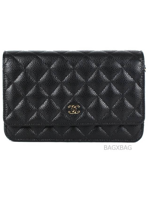 CH Classic Caviar WOC Black Gold Plated CH42BG082 - CHANEL - BALAAN 1