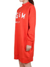 Milan Brushed Logo Midi Dress Orange - MSGM - BALAAN 4