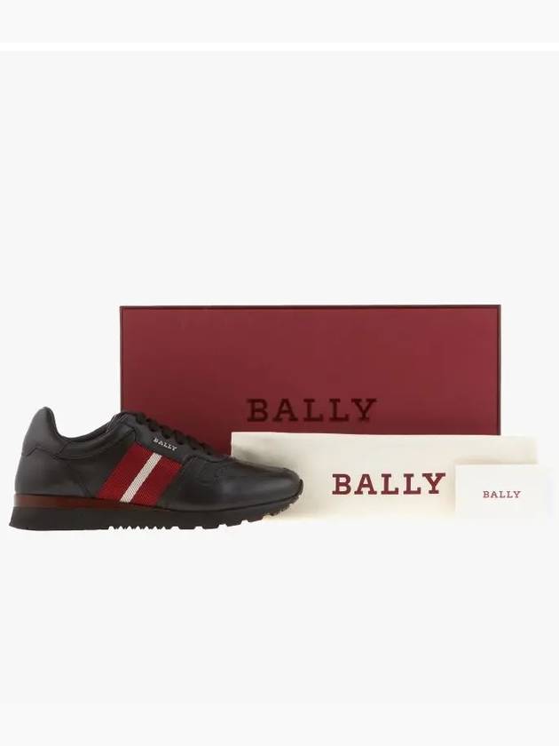 Men's Astel Leather Low Top Sneakers Black - BALLY - BALAAN 5