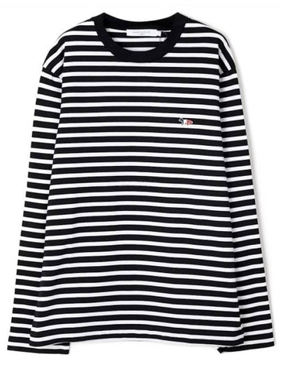 Fox Logo Stripe Long Sleeve T-Shirt White Black - MAISON KITSUNE - BALAAN 2