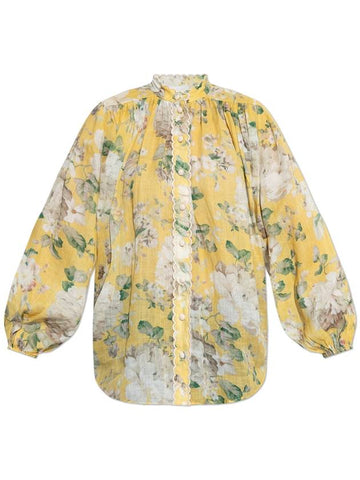 Zimmermann Shirt With Floral Pattern, Women's, Yellow - ZIMMERMANN - BALAAN 1