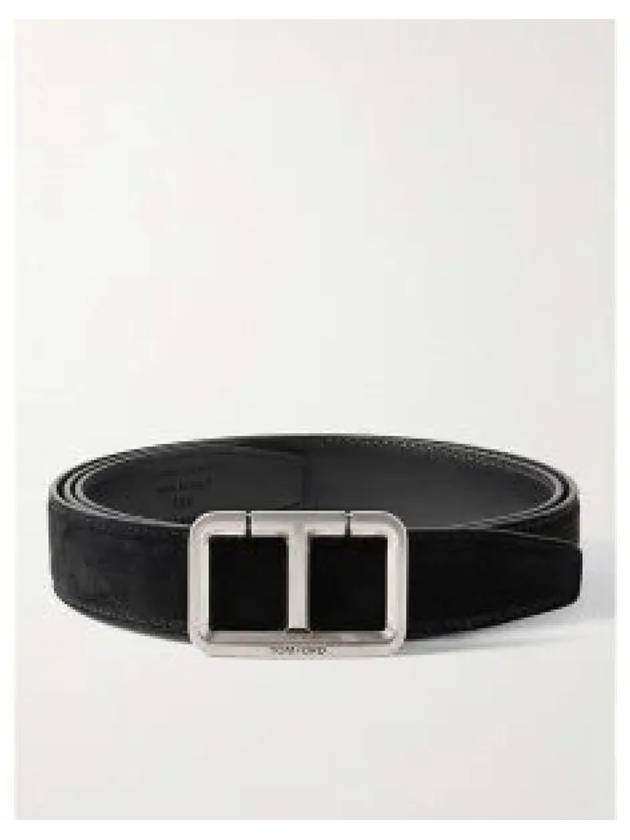 TB280 LCL294Y 1N001 Suede Scored T Buckle Belt - TOM FORD - BALAAN 2