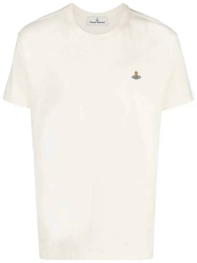 Chest ORB Logo Short Sleeve T-Shirt Beige - VIVIENNE WESTWOOD - BALAAN 3