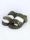 Bom Dia Flat Comfort Mule Sandals Khaki 37 1ABOYX - LOUIS VUITTON - BALAAN 7