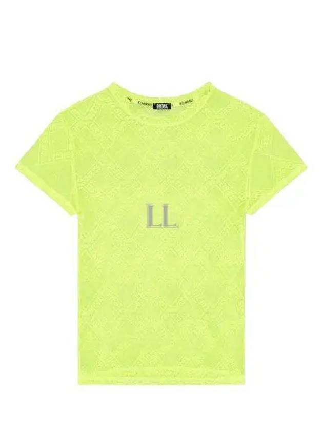 Uftee Melany Short Sleeve T-Shirt Yellow Fluo - DIESEL - BALAAN 2