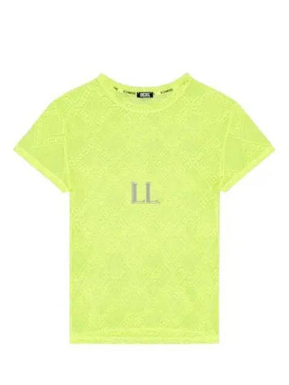 Uftee Melany Short Sleeve T-Shirt Yellow Fluo - DIESEL - BALAAN 2