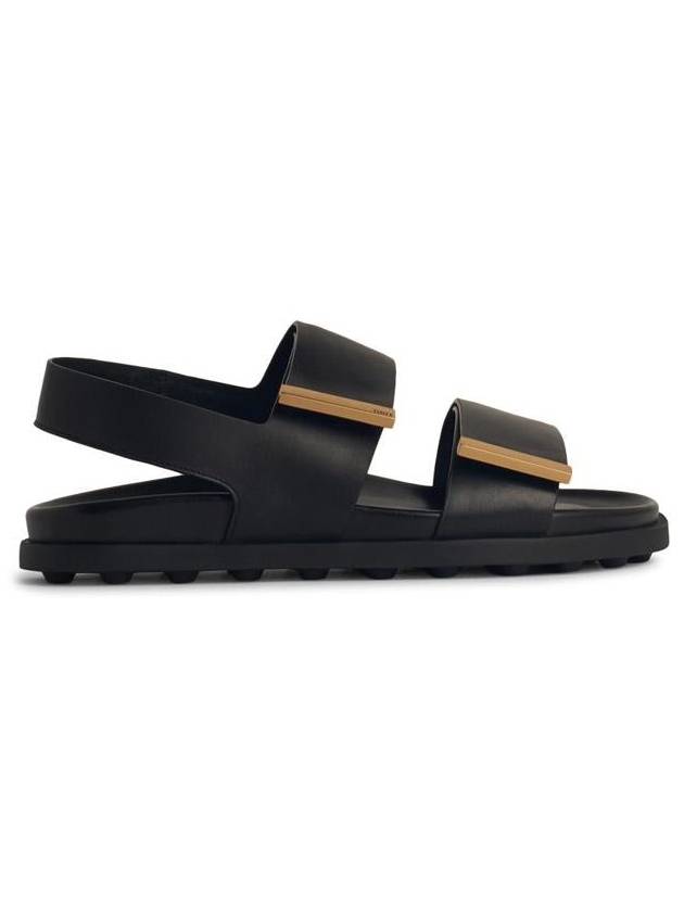 Tod'S Black Leather Sandals - TOD'S - BALAAN 1