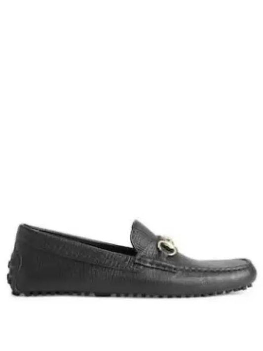 Men's Horsebit Leather Driving Loafers Black - GUCCI - BALAAN 2