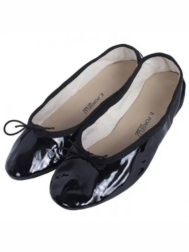 Women s leather flat shoes glossy black PO DS 29 271865 1119211 - PORSELLI - BALAAN 1