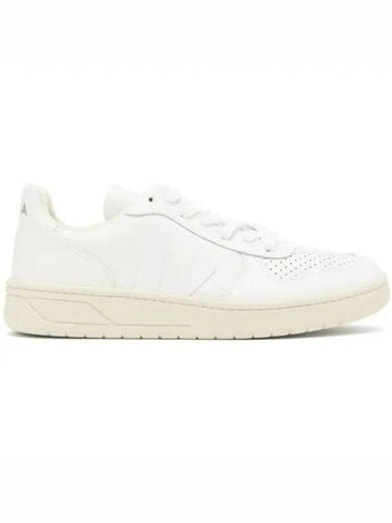 V 10 V Logo Smooth Leather Sneakers White - VEJA - BALAAN 1