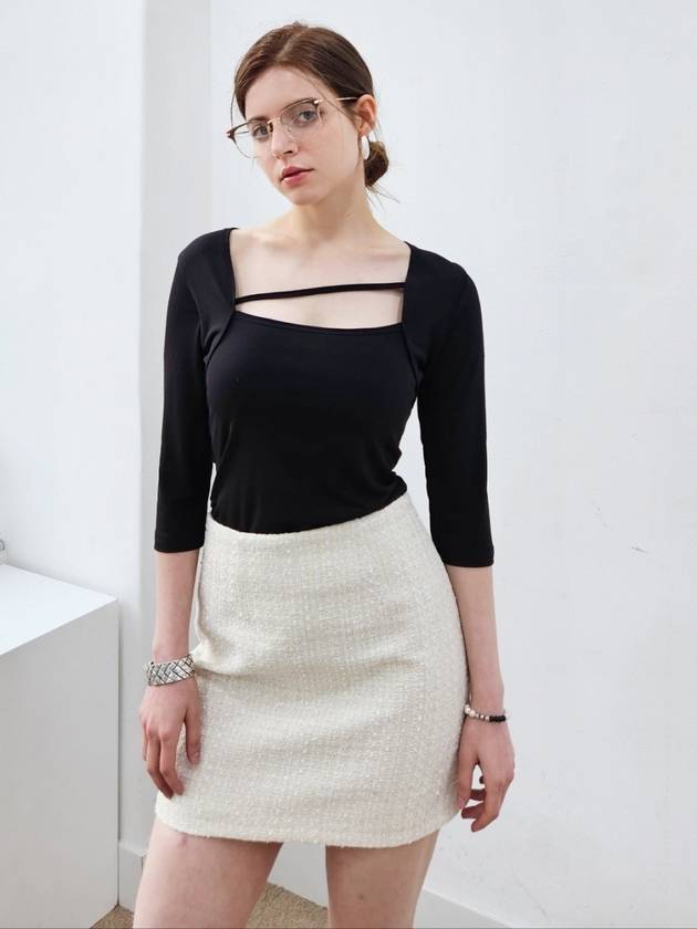 Tweed mini skirt tweed Mini skirt - PRETONE - BALAAN 2