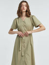 V Neck Shirt OnePiece Khaki - MANAVIS7 - BALAAN 4