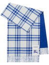 Check EKD Plaid Reversible Cashmere Scarf Blue - BURBERRY - BALAAN 1