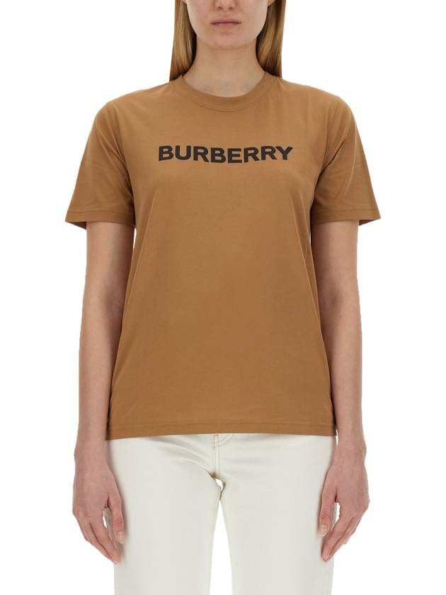 Logo Print T-Shirt Brown - BURBERRY - BALAAN 3