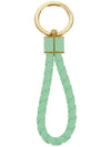 Intrecciato Lambskin Key Holder Green - BOTTEGA VENETA - BALAAN 3