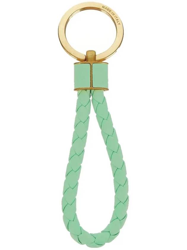 Intrecciato Lambskin Key Holder Green - BOTTEGA VENETA - BALAAN 3