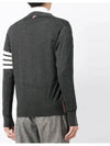 Men's Sustainable Classic Diagonal Wool Cardigan Dark Grey - THOM BROWNE - BALAAN 5