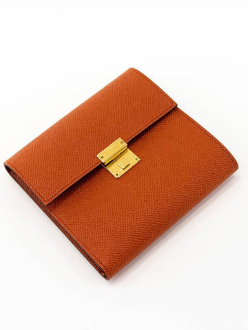 Click 12 Medium Wallet Orange H073508CK - HERMES - BALAAN 1