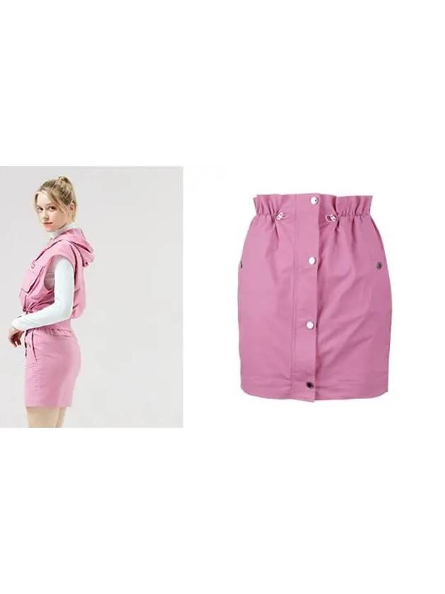 Golf H-Line Button Skirt Pink - HENRY STUART - BALAAN 2